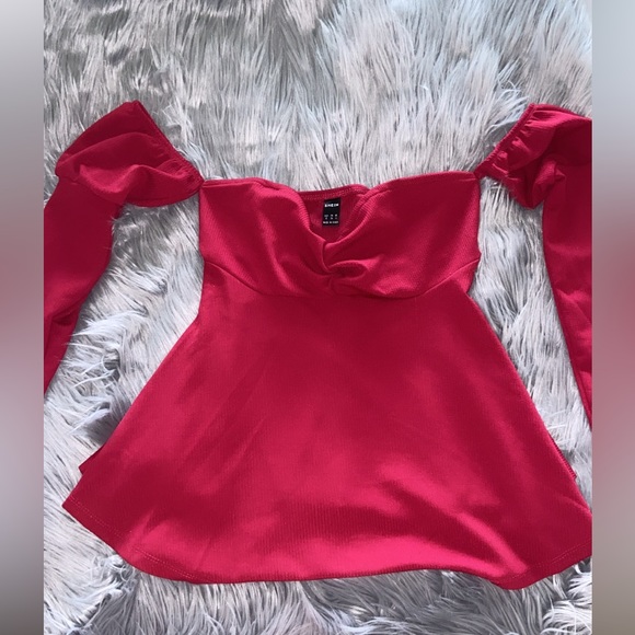 NWOT: Red Long Sleeve Blouse ♥️ - Picture 3 of 5